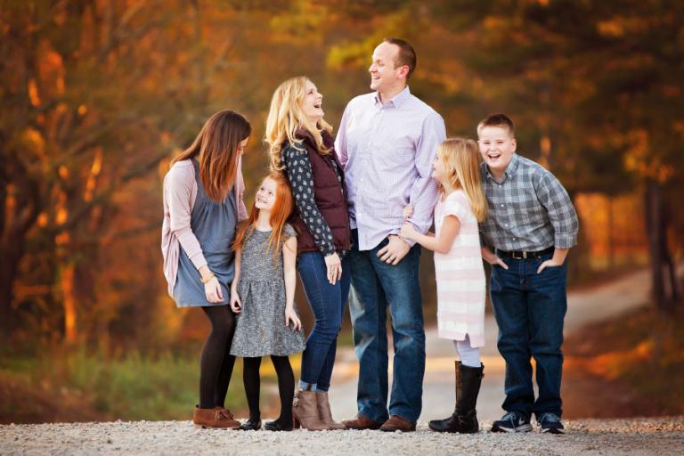 Atlanta family photographer, large family fall portrait