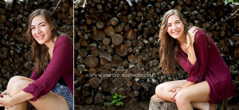 outdoor senior portrait session by Douglasville photographer