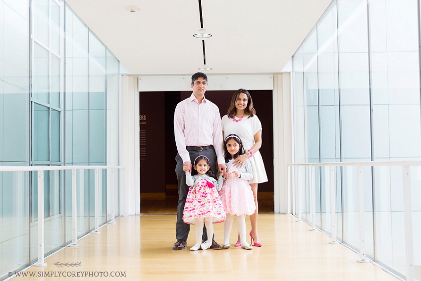 family portrait at the High Museum of Art in Atlanta
