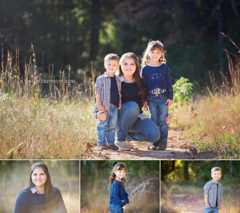 Outdoor photos of siblings by Douglasville family photographer