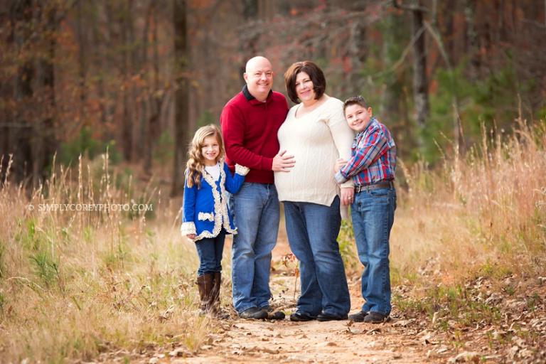 outdoor family session by Atlanta maternity photographer