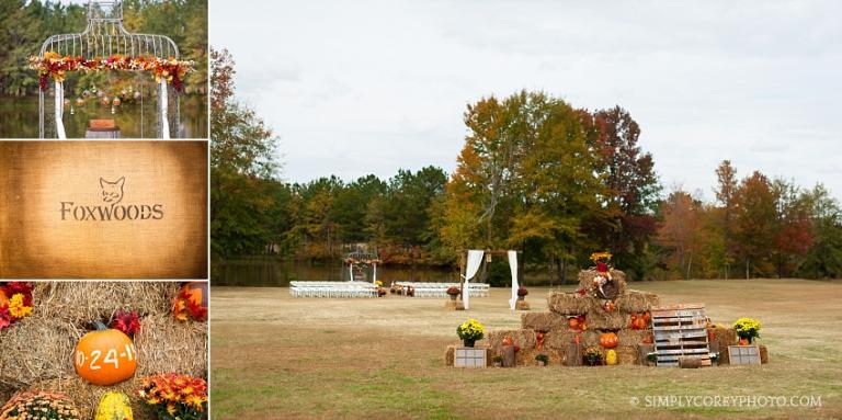 Foxwoods wedding in the fall by Atlanta wedding photographer