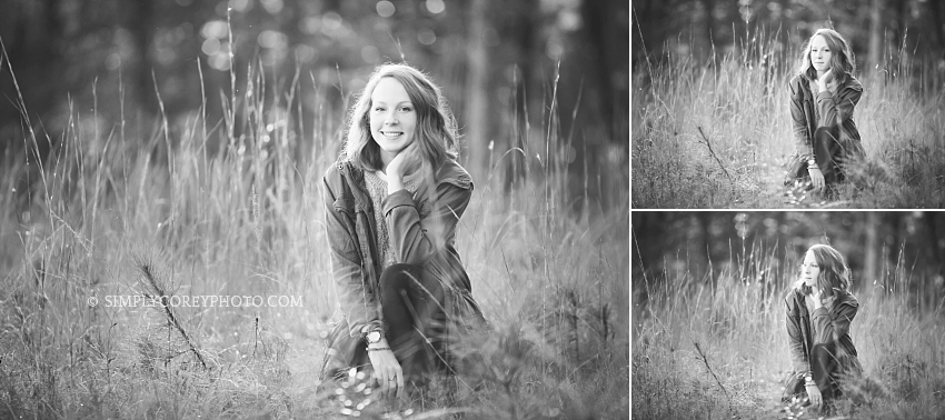 outdoor, rustic photography session by Carrollton senior portrait photographer