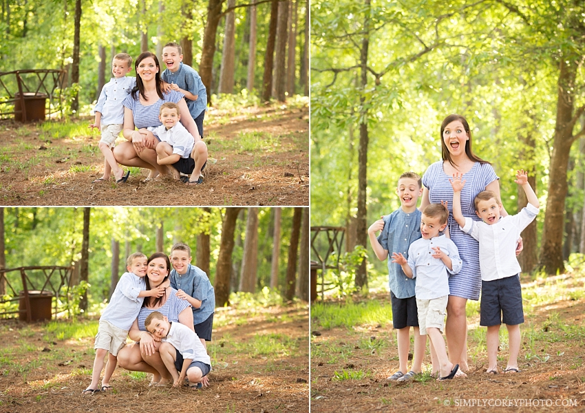 Mom and her boys by Douglasville family photographer
