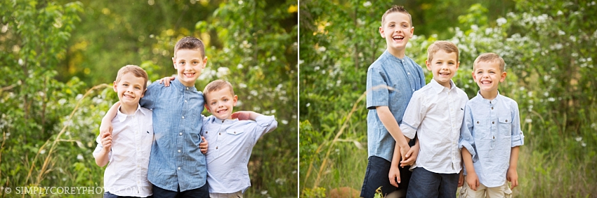 three brothers by Atlanta child photographer