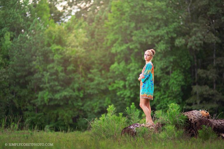 outdoor boho portrait session by Atlanta professional photographer