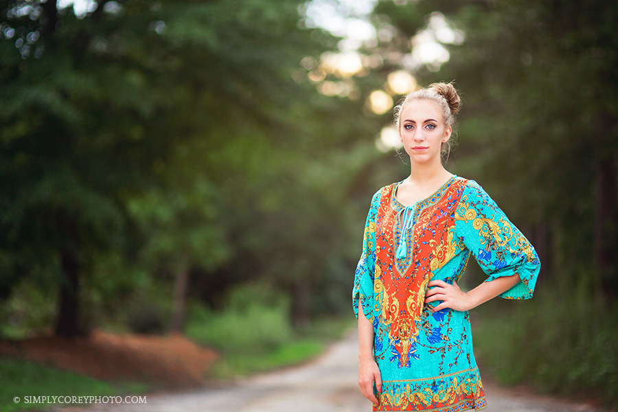 young woman on a dirt road by Carrollton professional photographer