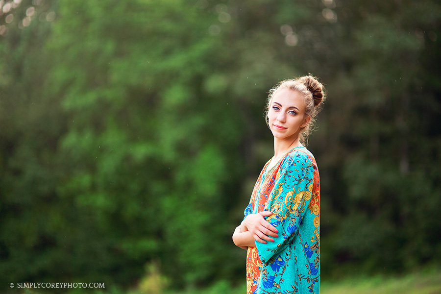 outdoor boho portrait session by Atlanta professional photographer