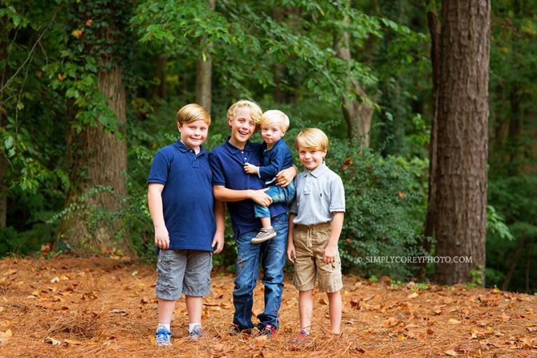 four brothers by Atlanta children's photographer
