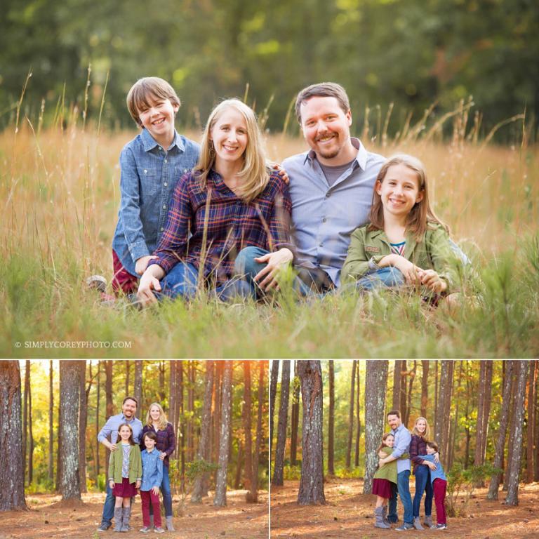 outdoor family portraits by Atlanta family photographer