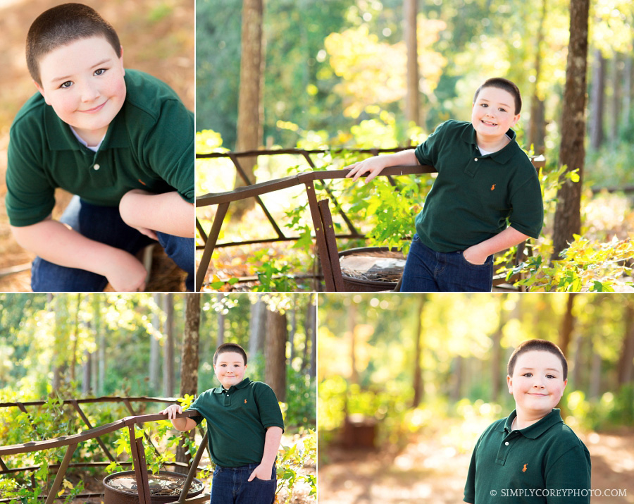 boy outside by Atlanta tween photographer