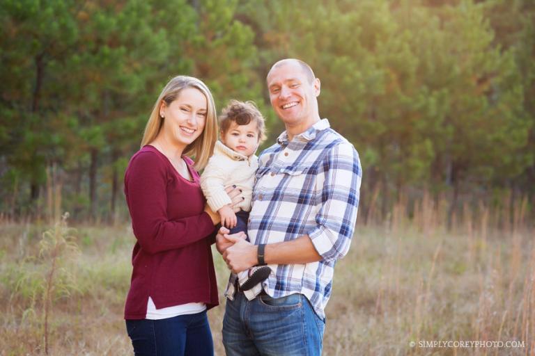 outdoor family portrait by Atlanta baby photographer