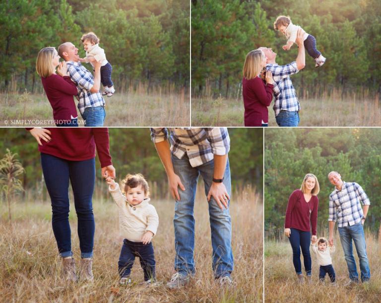outdoor family portraits by Douglasville baby photographer