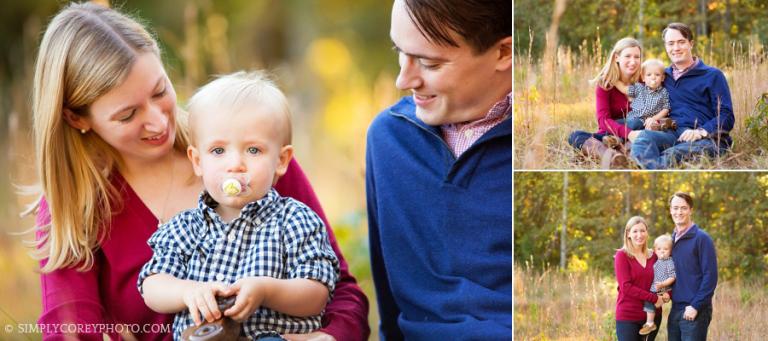 family in a field by Carrollton baby photographer