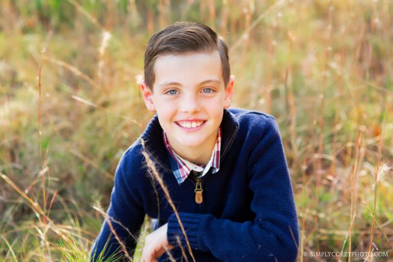 headshot of a boy by Douglasville children's photographer