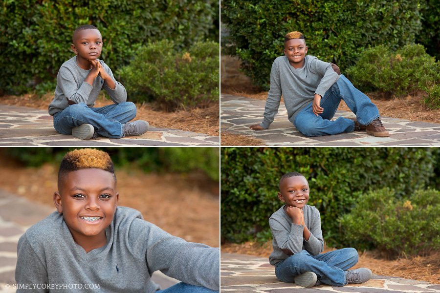 brothers during a family session at Berry College by Atlanta child photographer