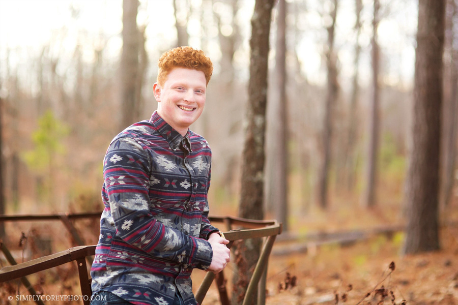 teen boy outside, senior portrait photographer Douglasville