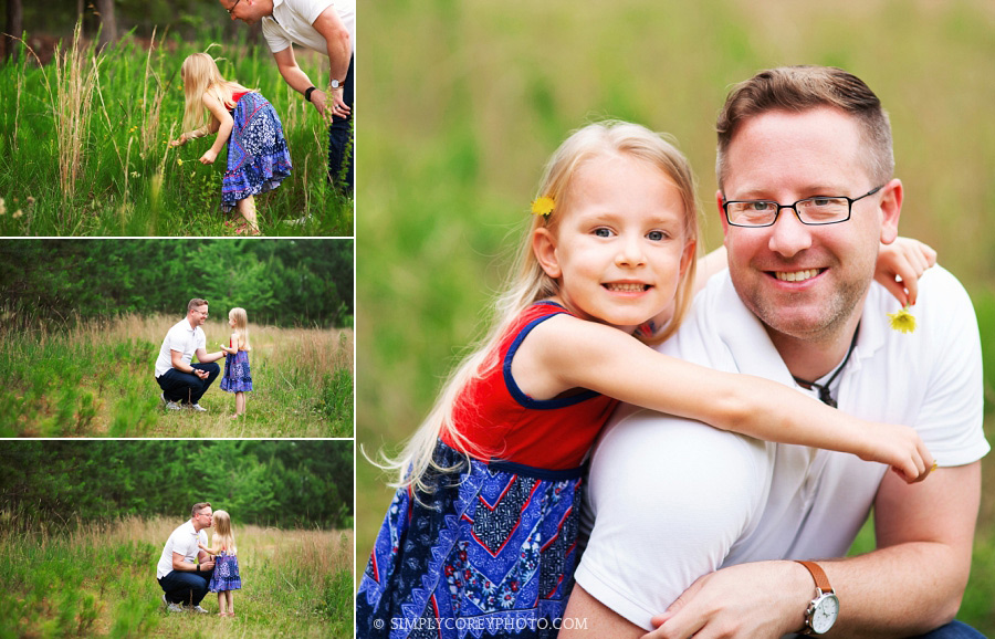 family photography Newnan of a little girl with her dad