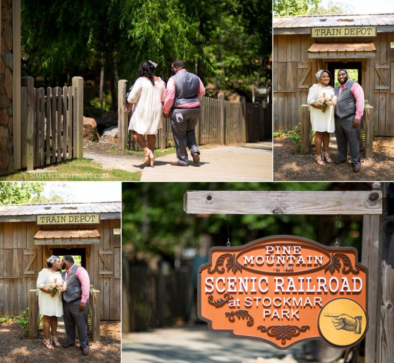 Pine Mountain Gold Museum elopement by west Georgia wedding photographer