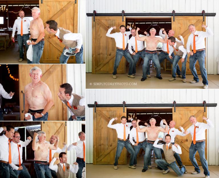 funny groomsmen photos by Atlanta wedding photographer
