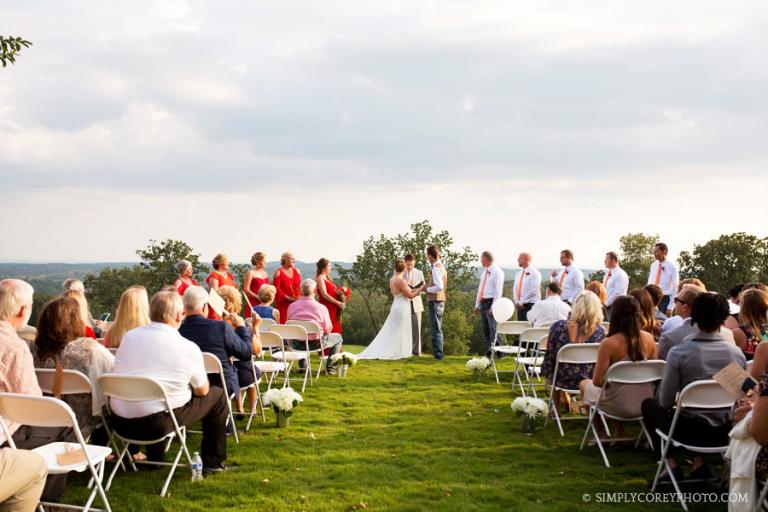The Barn at Tatum Acres wedding photography outdoor ceremony in September