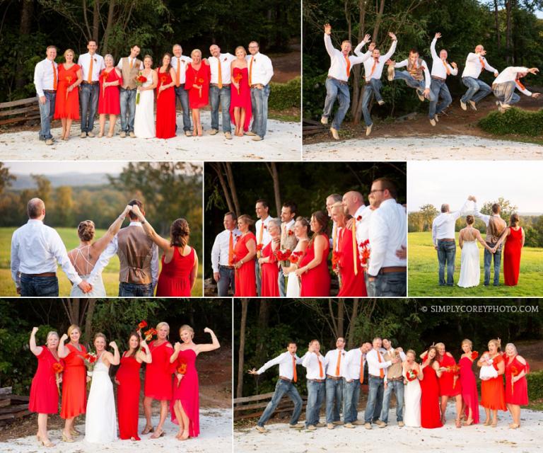 bridal party outside by Douglasville wedding photographer