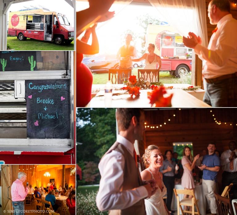 Atlanta wedding reception photography with Tex's Taco truck