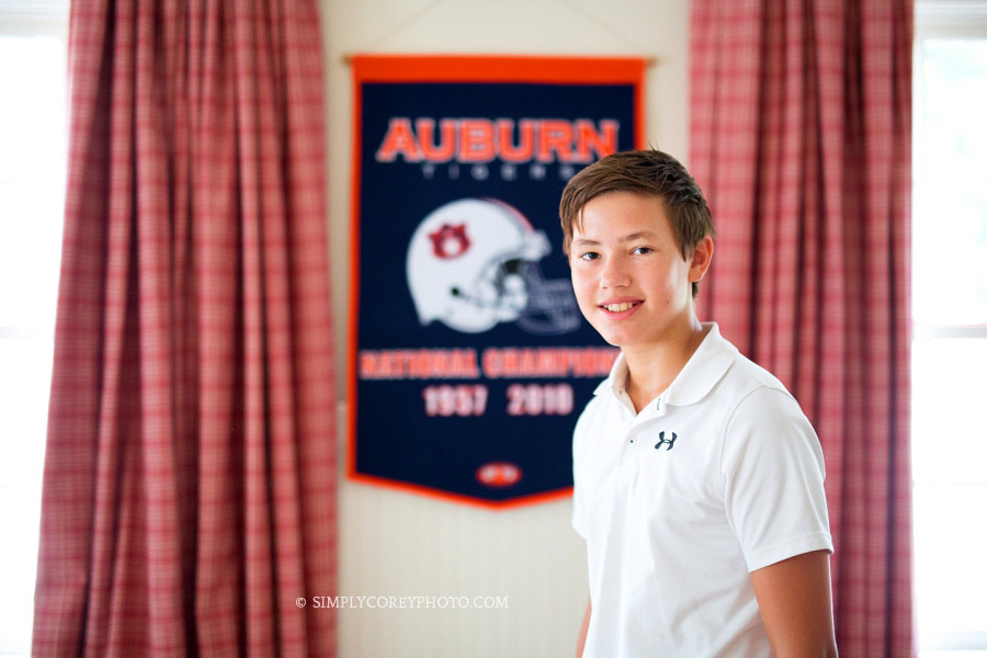 Atlanta children's photographer at home portrait session