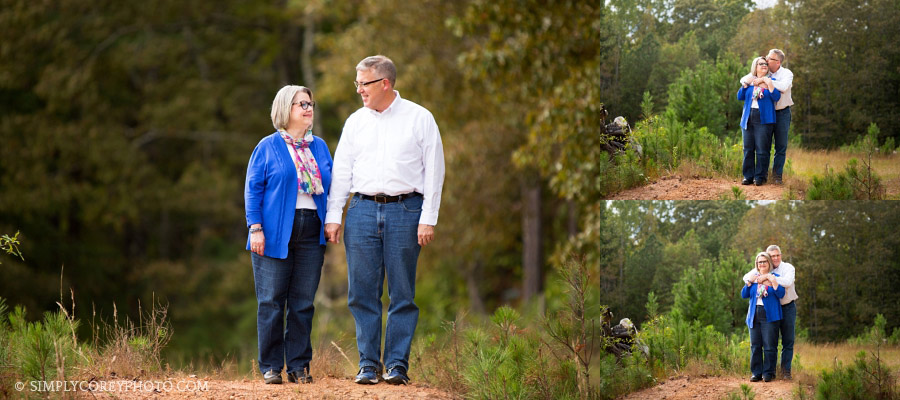 Douglasville anniversary photography of a couple outside 