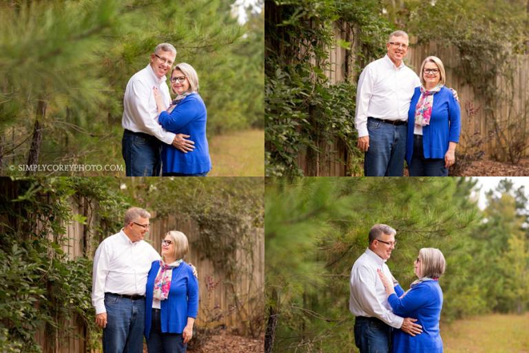 Newnan anniversary photography of a couple outside in the country