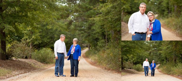 anniversary portraits on a country dirt road by couples photographer Atlanta