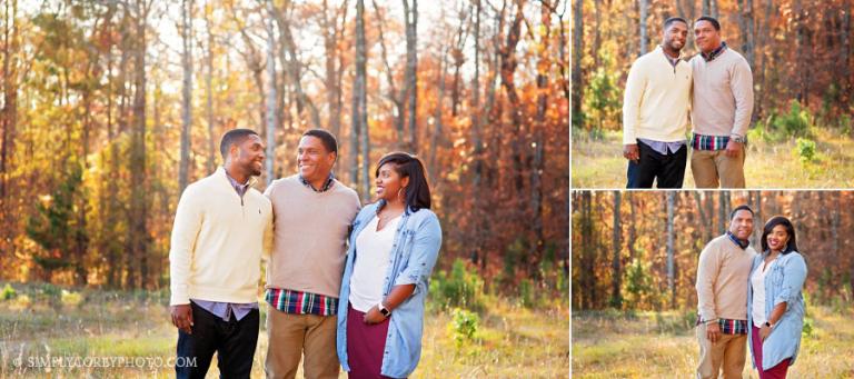 outside portraits of a father with older kids by Bremen family photographer