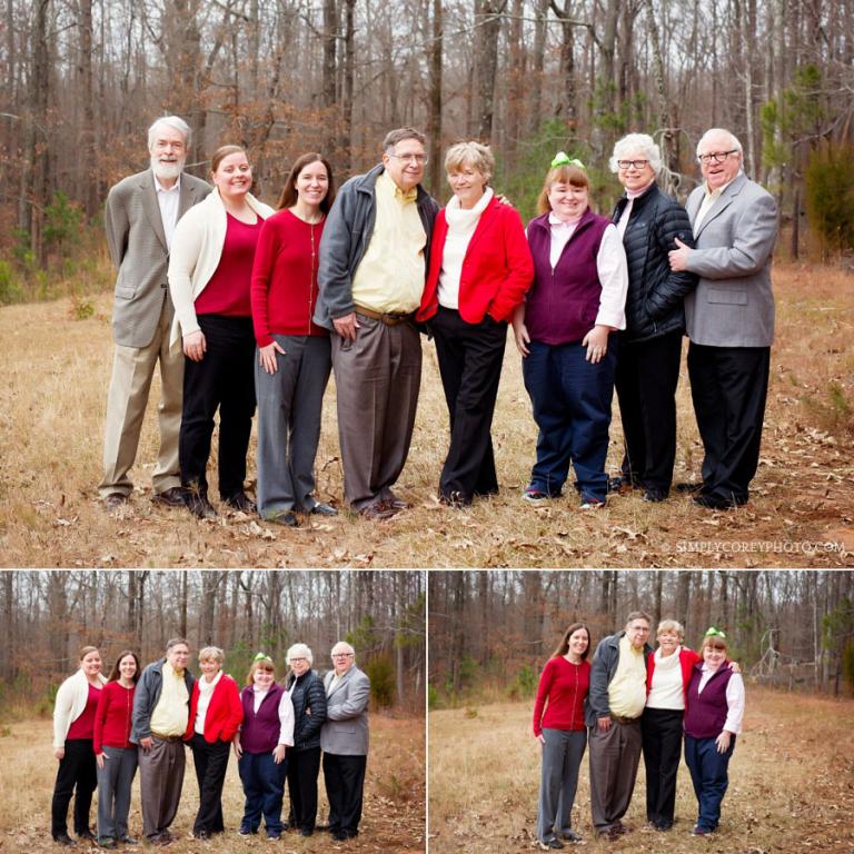 outside portrait by Douglasville extended family photographer