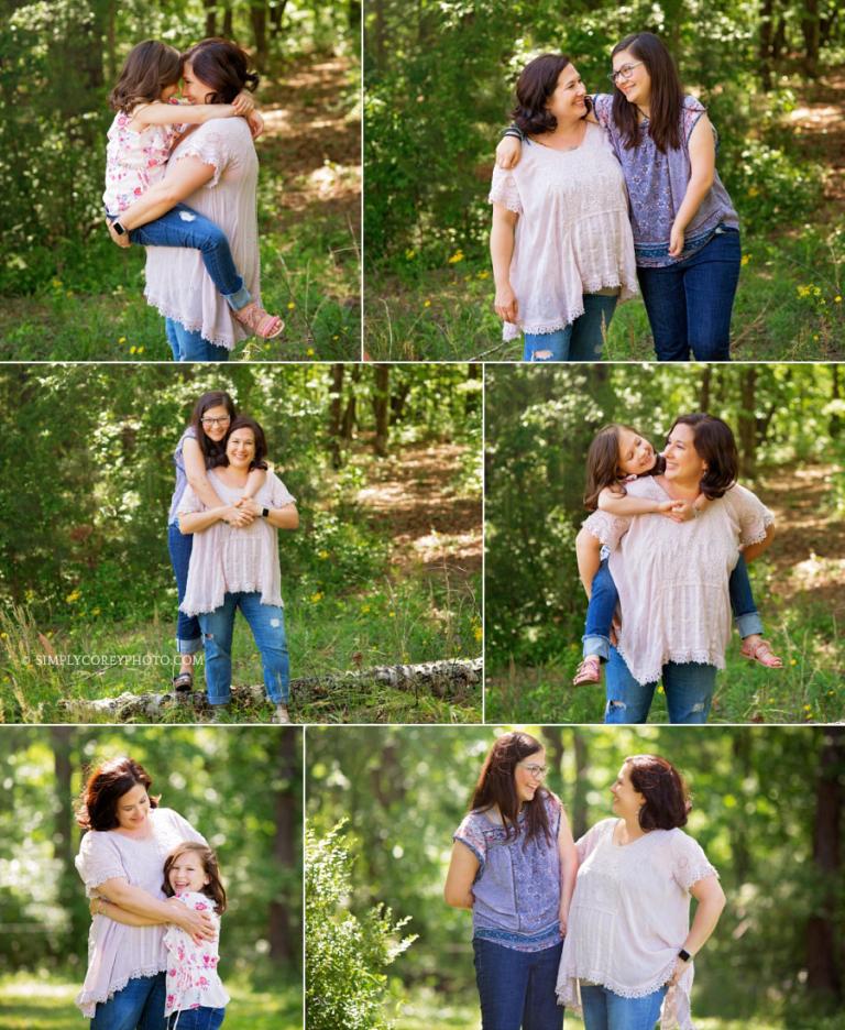 Atlanta family photographer, mom and daughters outside