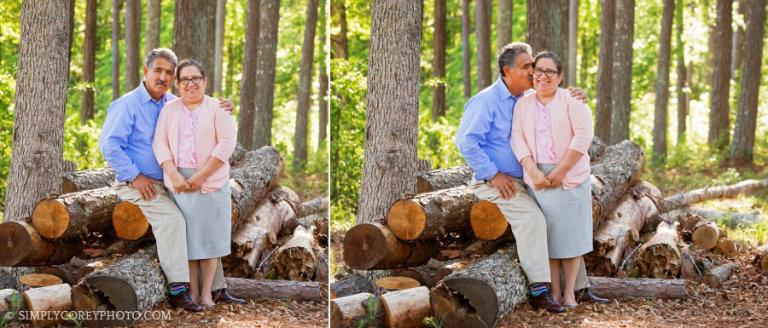 grandparents outside by Atlanta couples photographer