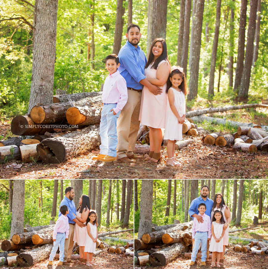 Carrollton, Georgia family photographer, outside photo in the woods