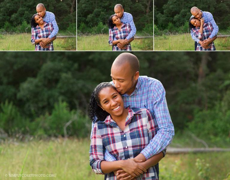 couples photographer near Carrollton, Georgia; silly outdoor portraits