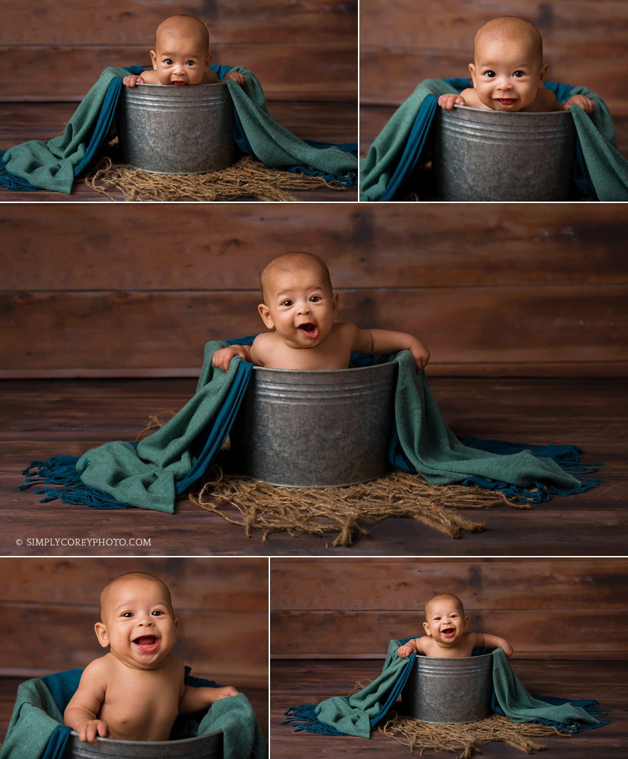 baby photographer Atlanta, boy studio milestone session