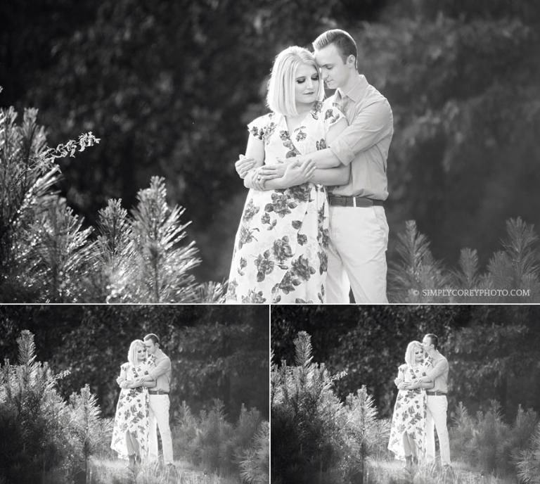 Villa Rica couples photographer, outdoor portrait session for first anniversary