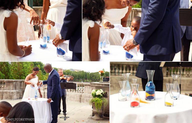 family sand ceremony by Newnan wedding photographer