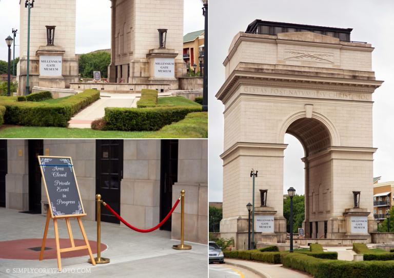 Millennium Gate Museum Atlanta wedding photography