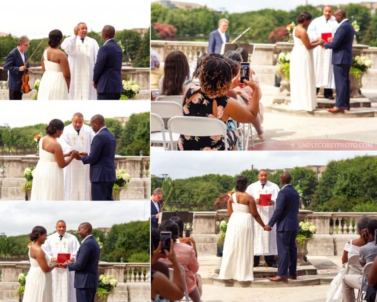 Millennium Gate terrace wedding ceremony photography Atlanta 