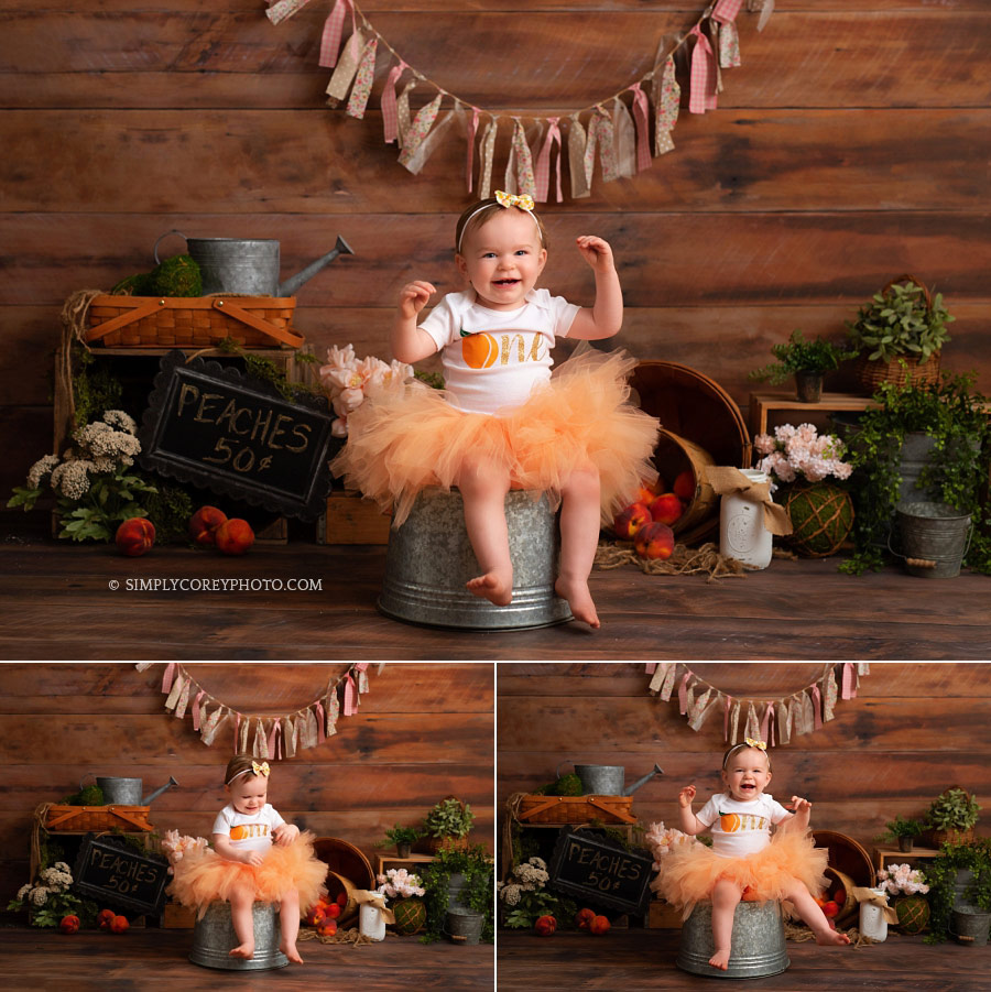 Villa Rica baby photographer, one year milestone studio session