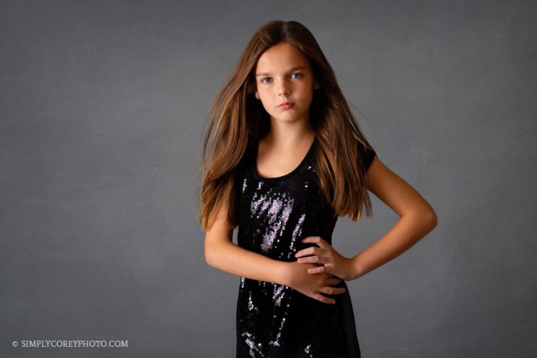 Atlanta headshot photographer, child model in studio