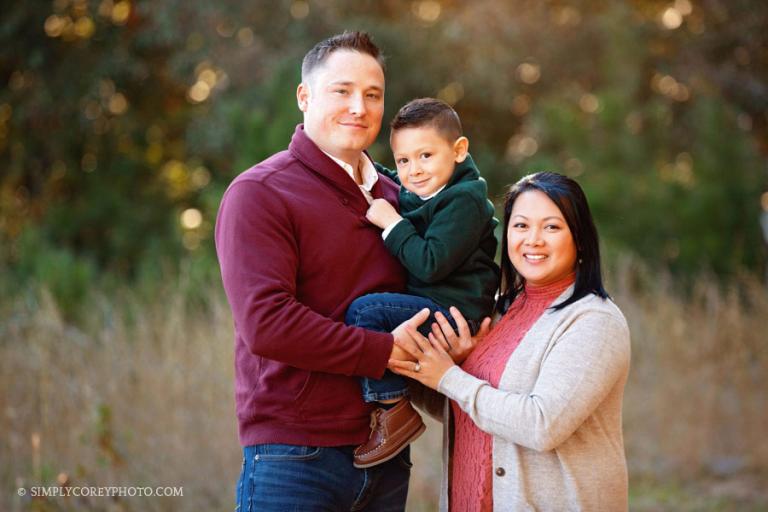 Villa Rica family photographer, fall mini session outside