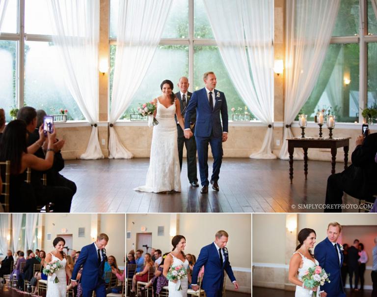 Carrollton wedding photographer, couple after Piedmont Room ceremony