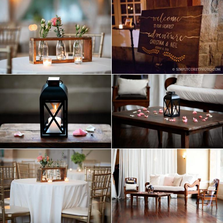 Piedmont Room at Park Tavern details by Atlanta wedding photographer
