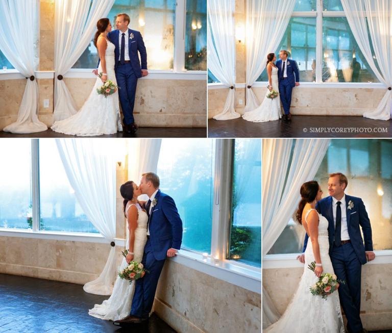 Villa Rica wedding photographer, just married couple in Piedmont Room