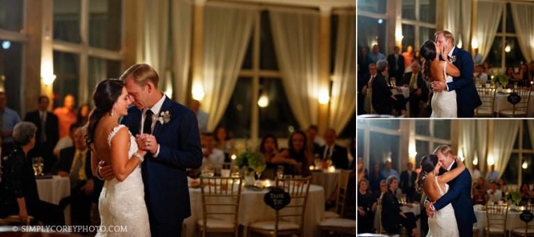 West Georgia wedding photographer, first dance in Piedmont Room