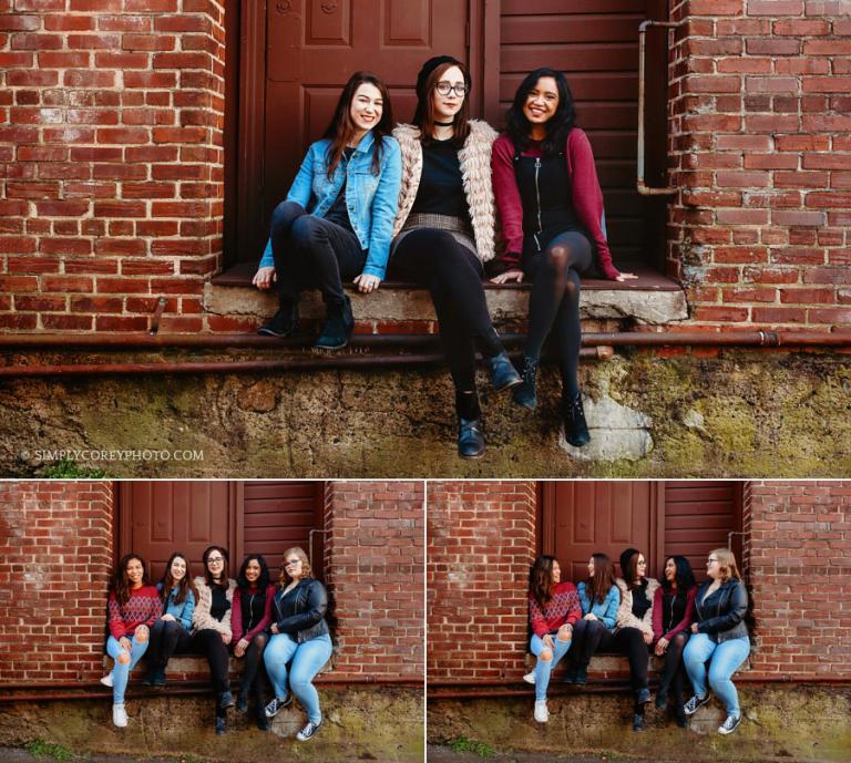 Atlanta teen photographer, college friends photography session downtown 